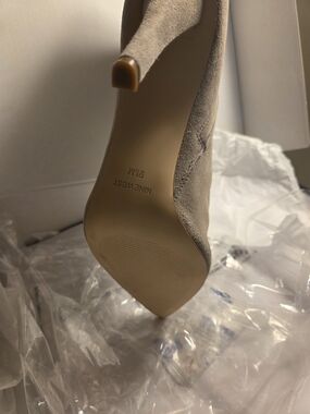 Nine West Taupe Suede Pointed-Toe Stiletto Pump